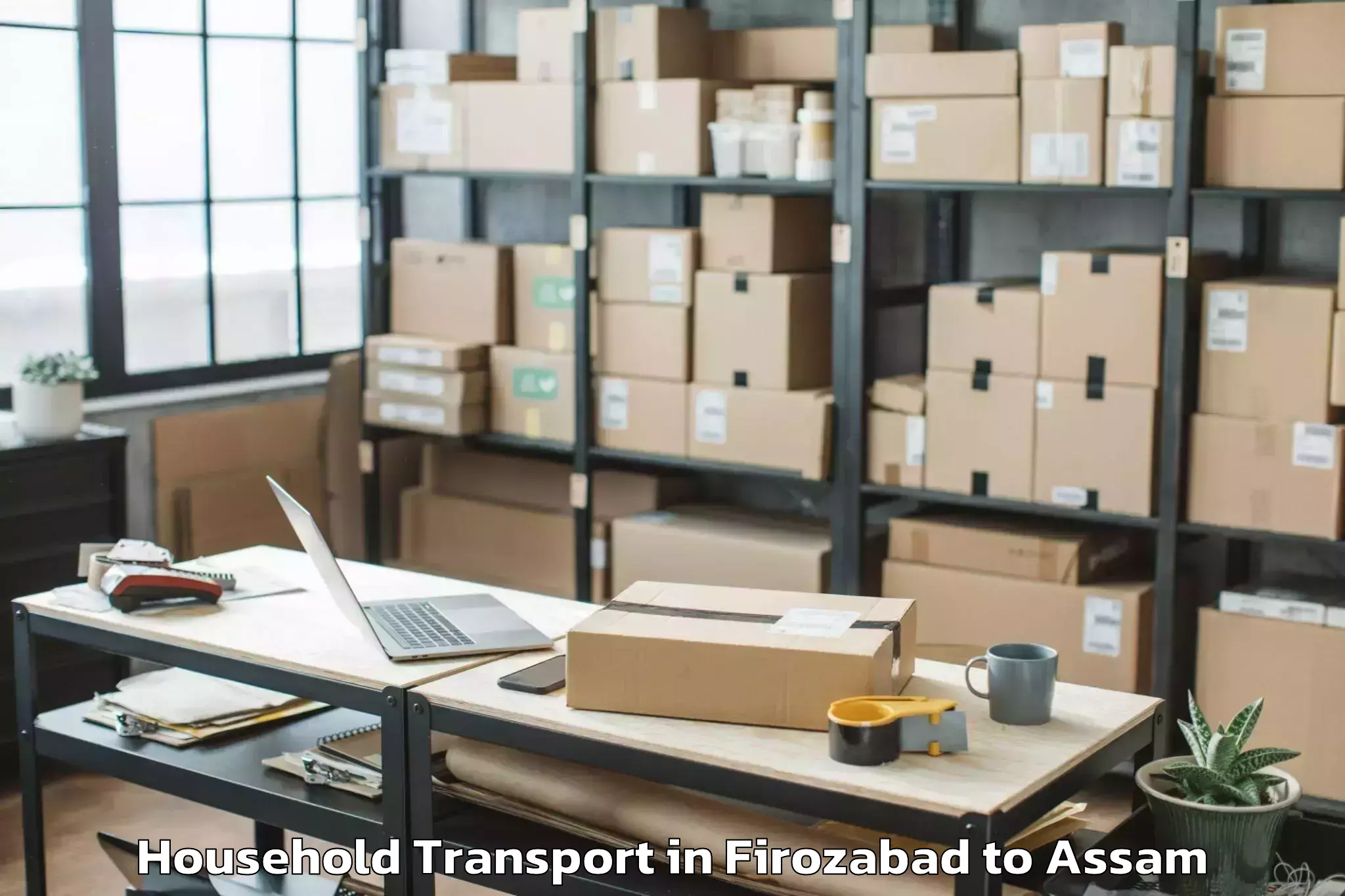 Book Firozabad to Tengakhat Household Transport Online